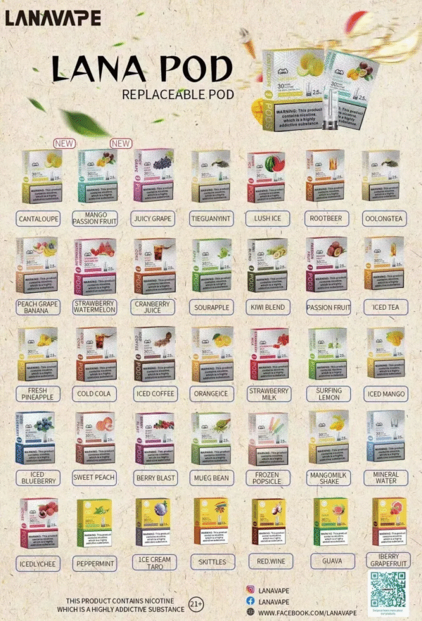 LANA拉納煙彈一代通用 / 3顆入 / 最涼非他莫屬/